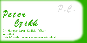 peter czikk business card